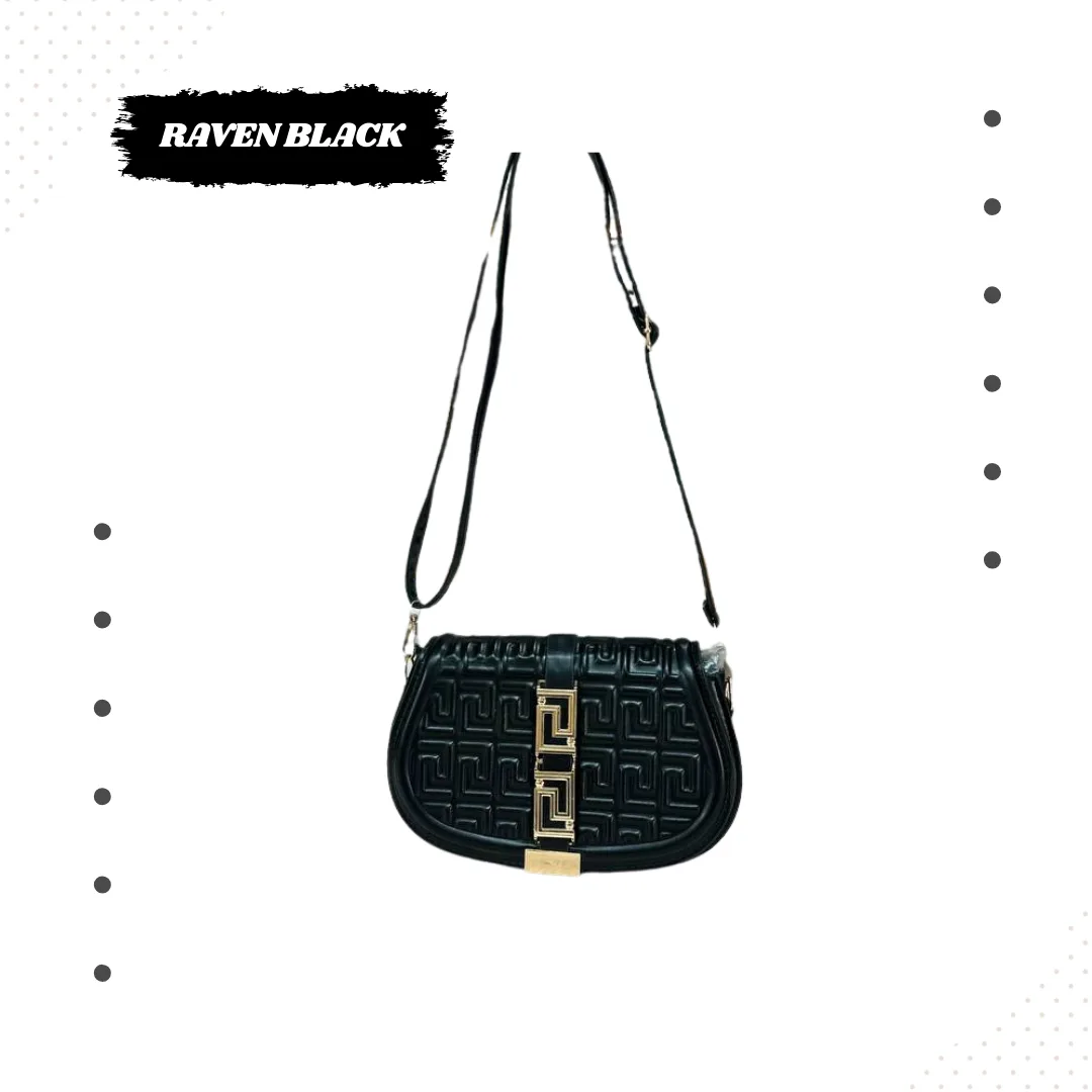 Luxury Embossed Saddle Bag