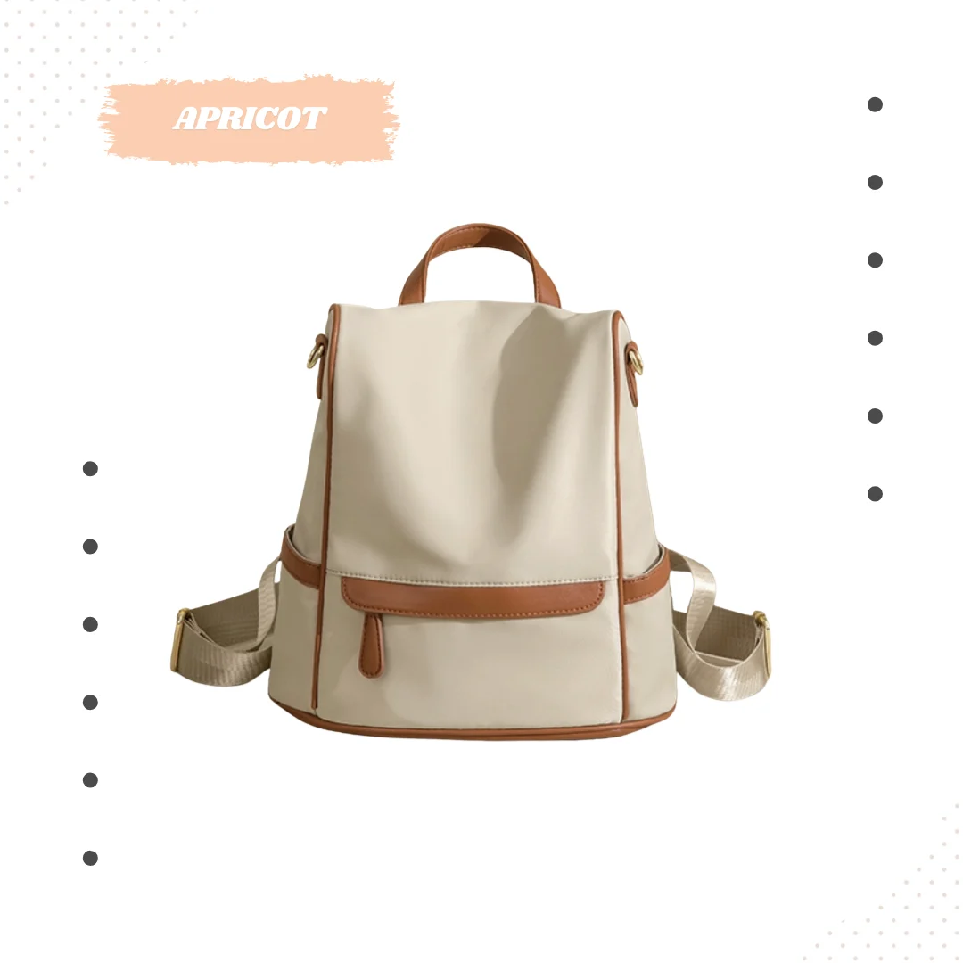 New Design Women Backpack Nylon Waterproof Anti-Theft Travel Bagpack