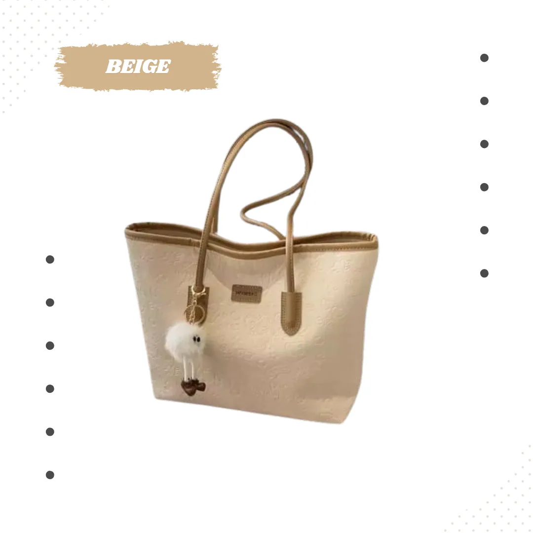 Premium Houndstooth & Embossed Leather Tote Bag Collection – Stylish Large Capacity Shoulder Bag for Women