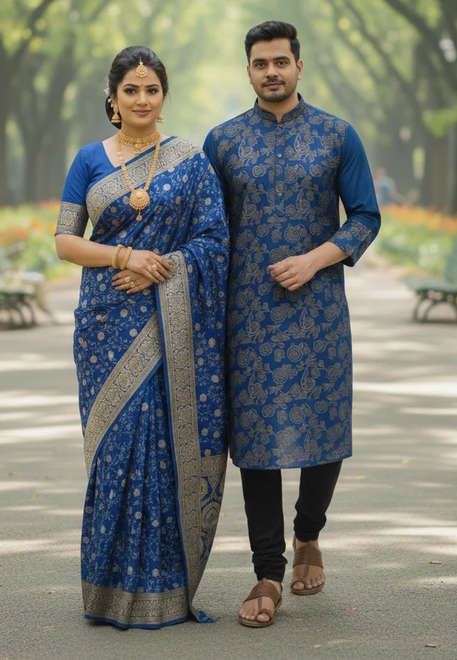 Sharee Panjabi Couple Dress